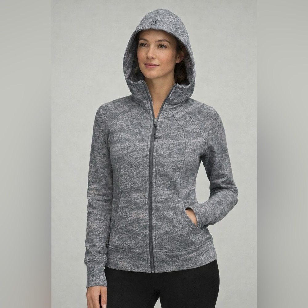 lululemon athletica Heathered Gray Scuba Zipped Hoodie
